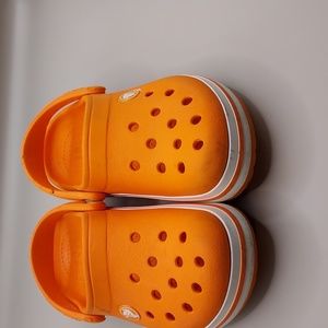 Little Kids Orange Crocs size 11 preowned